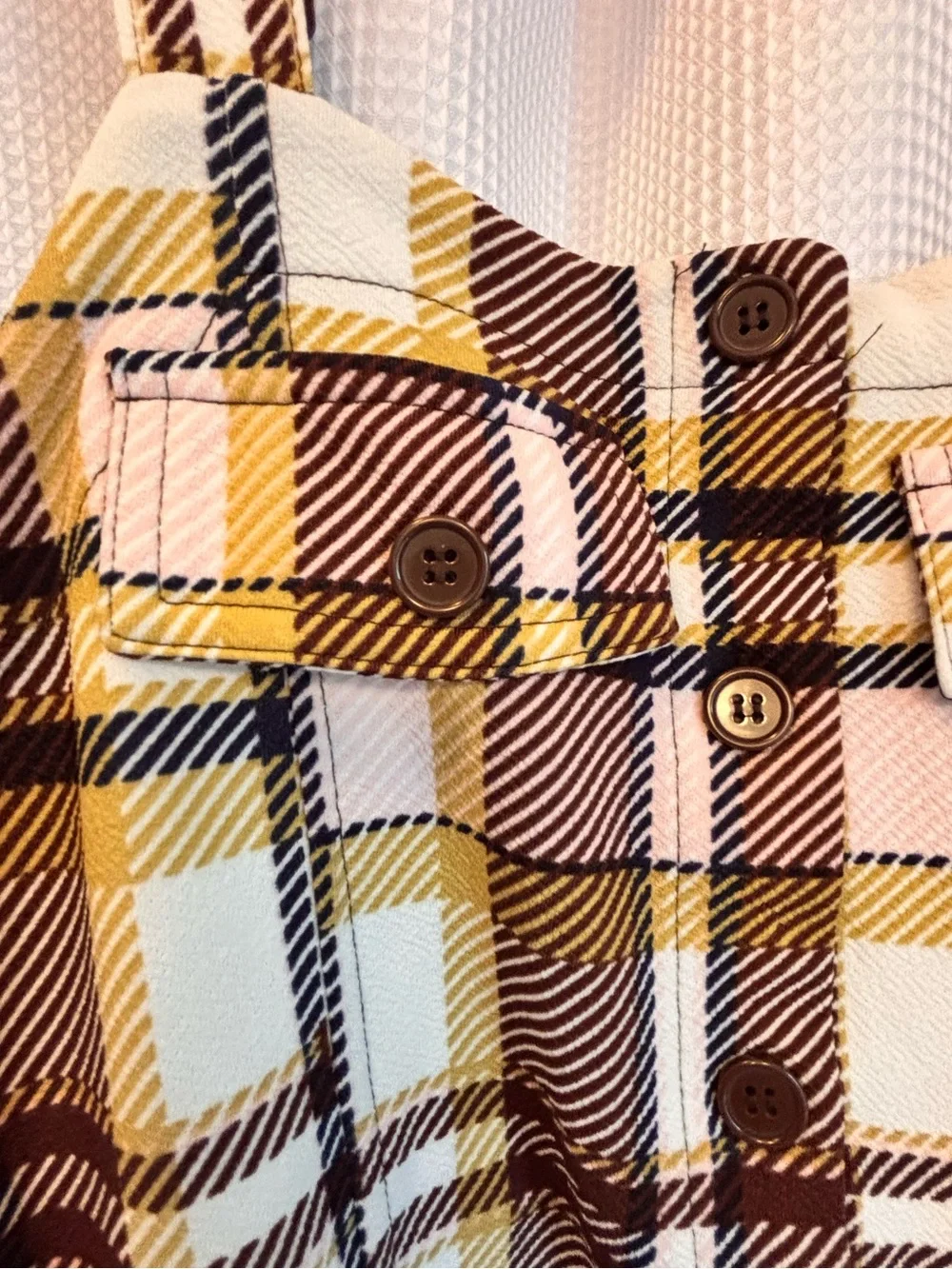 Almost Famous Plaid Mini Dress Tie Belt SZ M 90's Retro